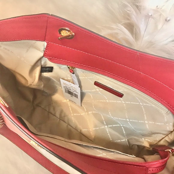 NEW MICHAEL KORS SCARLET CHAIN SHOULDER MK TOTE - Picture 4 of 8